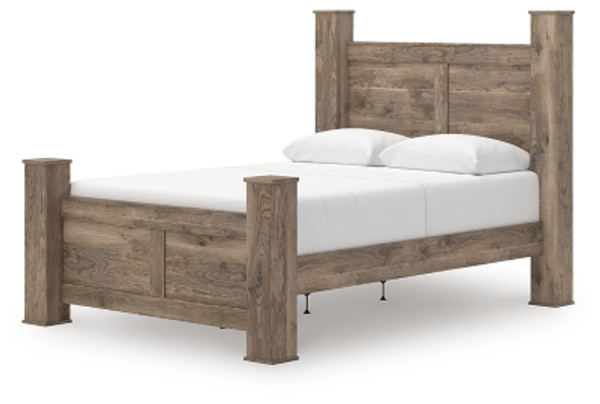 Ashley Keithland Brown Queen Poster Bed