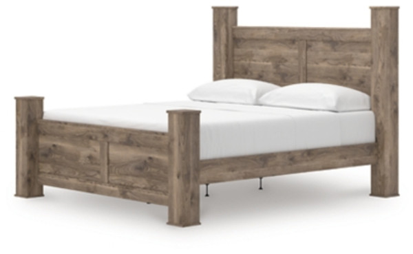 Ashley Keithland Brown King Poster Bed