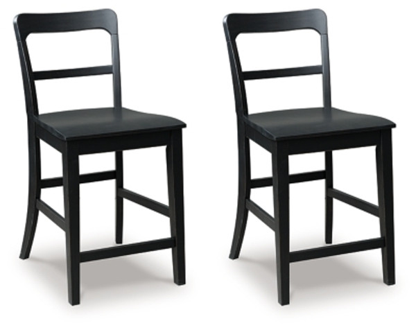 Ashley Chadworth Brown Counter Height Barstool (Set of 2)