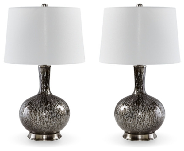 Ashley Tenslow Antique Black 2-Piece Table Lamp Set