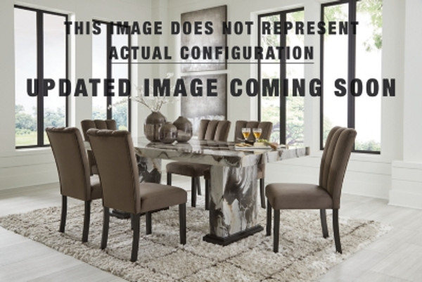 Ashley Jazmore Dark Brown Beige Dining Table and 4 Chairs