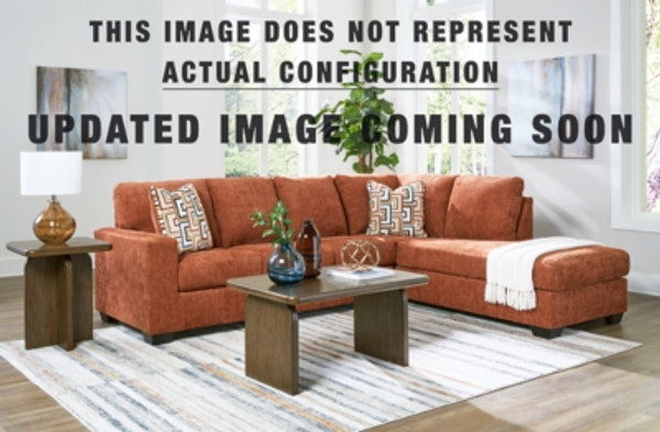 Ashley Aviemore Spice 2-Piece Sectional with Ottoman