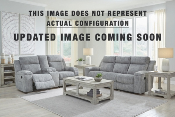 Benchcraft Buntington Pewter Sofa, Loveseat and Recliner
