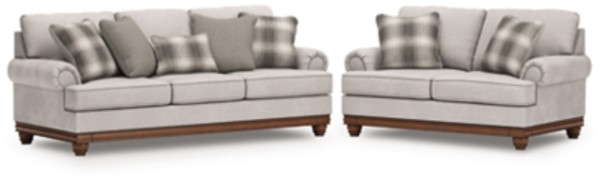 Ashley Stoughton Sandstone Sofa and Loveseat