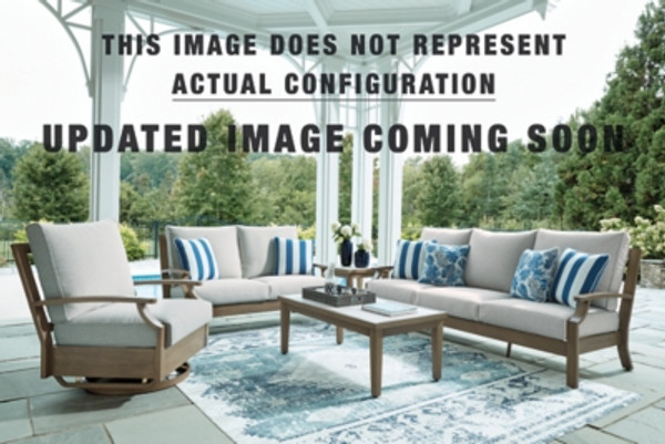 Ashley Rainier Ranch Brown Beige Outdoor Dining Table and 4 Chairs P701/625/602A(2)
