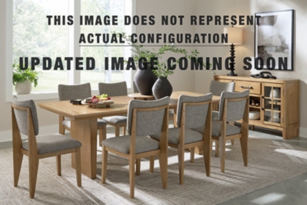 Ashley Sherbana Light Brown Dining Table and 8 Chairs with Storage