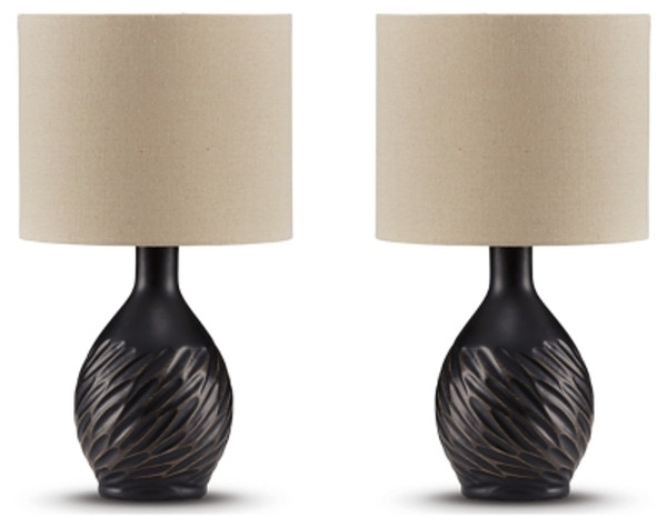 Ashley Garinton Black 2-Piece Table Lamp Set