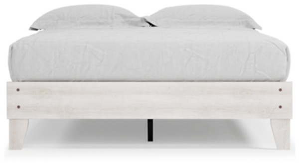 Ashley Shawburn Whitewash Queen Platform Bed with 2 Nightstands Ashley Shawburn Whitewash Queen Platform Bed with 2 Nightstands