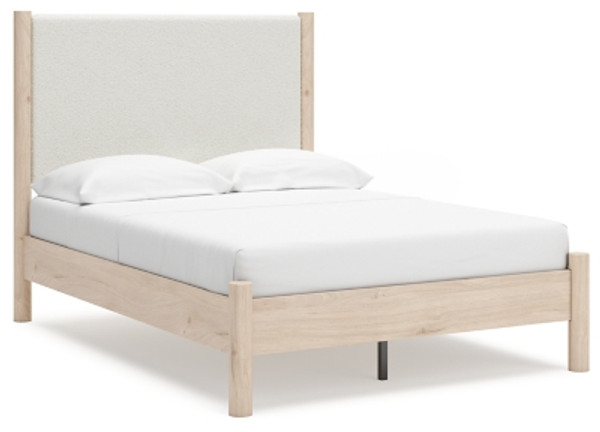 Ashley Cadmori Brown Full Upholstered Panel Bed