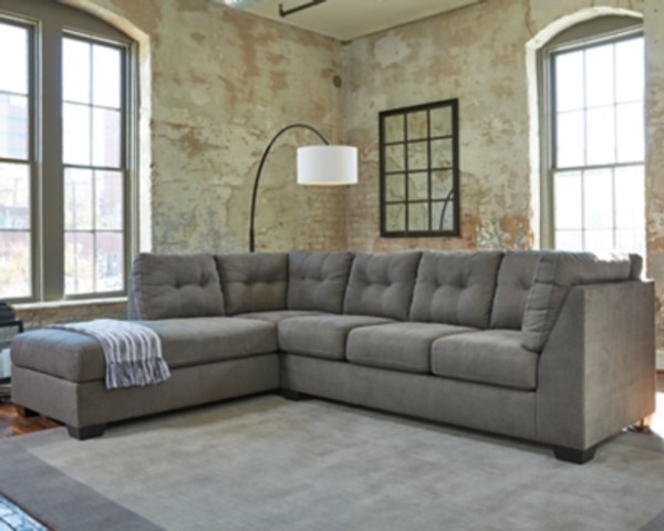 Ashley Pitkin Slate 2-Piece Sectional with Chaise
