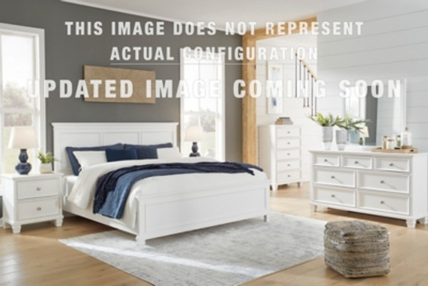Ashley Fortman White Twin Panel Storage Bed with Dresser and Chest