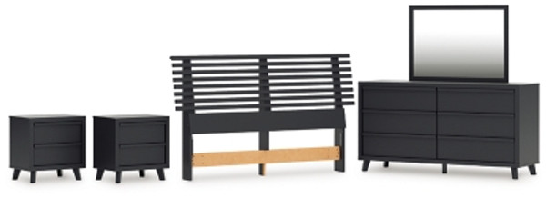 Ashley Danziar Black Queen Panel Headboard with Mirrored Dresser and 2 Nightstands B1013/57/231/36/92(2) Ashley Danziar Black Queen Panel Headboard with Mirrored Dresser and 2 Nightstands B1013/57/231/36/92(2)