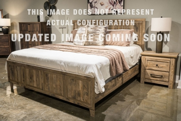 Ashley Keithland Brown King Panel Bed with Mirrored Dresser