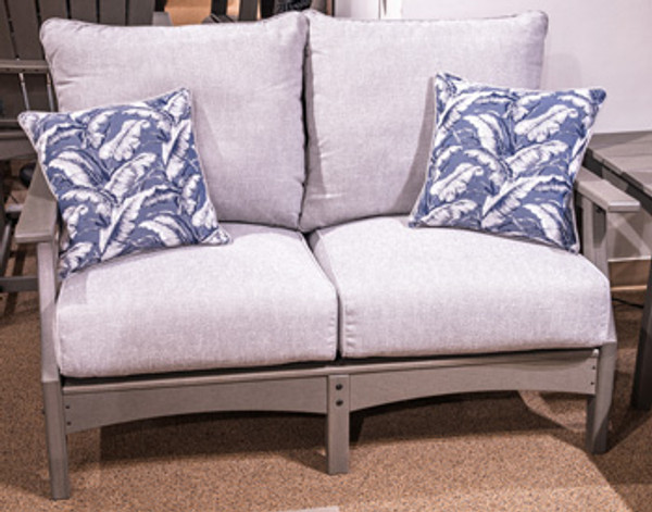 Ashley Lone View Bay Gray Outdoor Loveseat with Cushion
