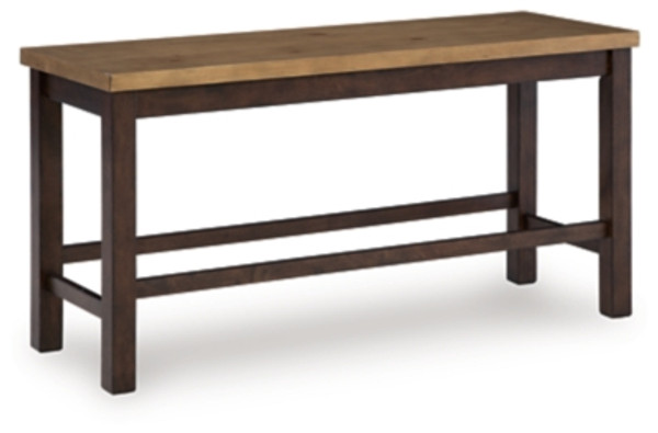 Ashley Anixburg Light Brown Dark Brown Counter Height Dining Bench