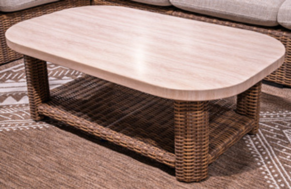 Ashley Angel Island Beige Brown Outdoor Coffee Table