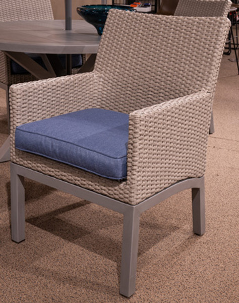 Ashley Dillon Beach Blue Gray Outdoor Arm Chair with Cushion (Set of 2)
