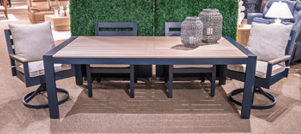 Ashley Mabry Shores Navy Blue Driftwood Outdoor Dining Table