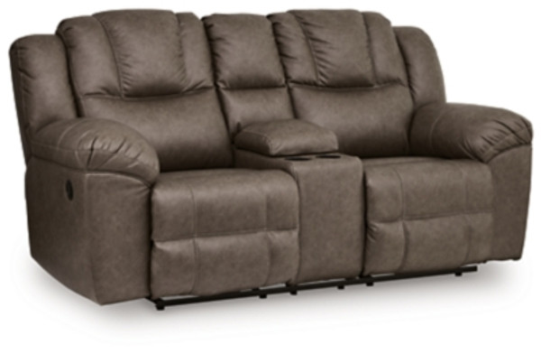 Ashley Knoxlee Driftwood Reclining Loveseat with Console Ashley Knoxlee Driftwood Reclining Loveseat with Console