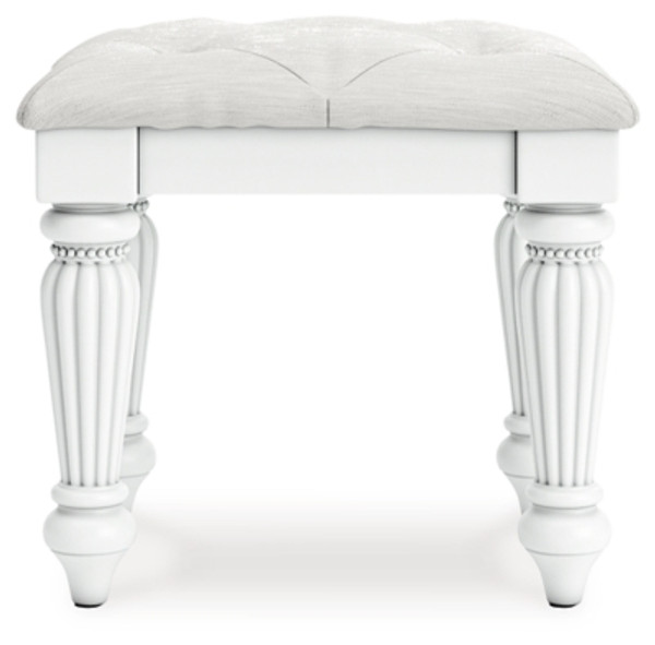 Ashley Maylilly White Vanity Stool Ashley Maylilly White Vanity Stool