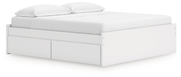 Ashley Onita Natural King Platform Bed with 1 Side Storage