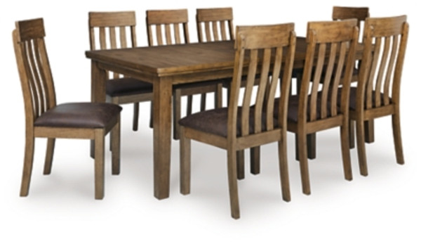 Ashley Broxtyn Light Brown Dining Table and 8 Chairs Ashley Broxtyn Light Brown Dining Table and 8 Chairs