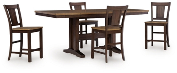 Ashley Anixburg Light Brown Dark Brown Counter Height Dining Table and 4 Barstools Ashley Anixburg Light Brown Dark Brown Counter Height Dining Table and 4 Barstools