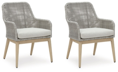 Ashley Seton Creek Gray 2 Outdoor Chairs with End Table