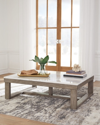 Ashley Loyaska Brown Ivory Coffee Table