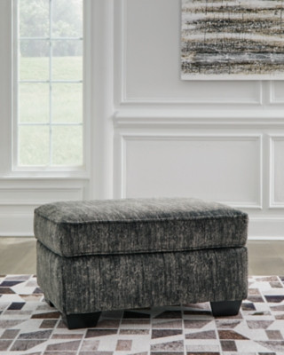 Ashley Lonoke Gunmetal Ottoman