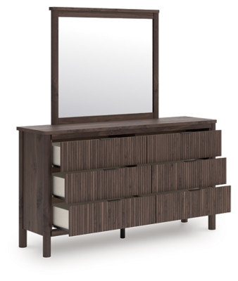 Ashley Cadmori Brown Dresser and Mirror