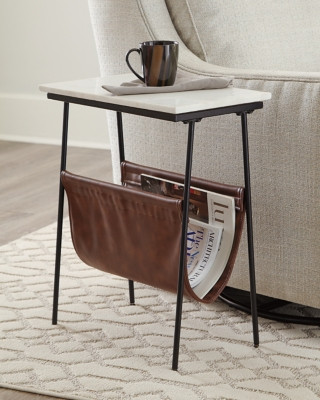 Ashley Etanbury Brown Black White Accent Table