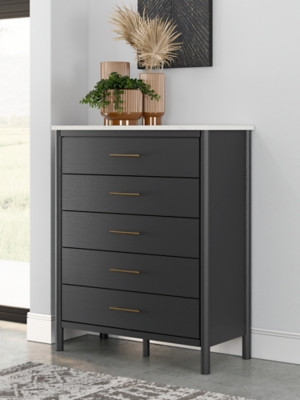 Ashley Cadmori Black White Chest of Drawers