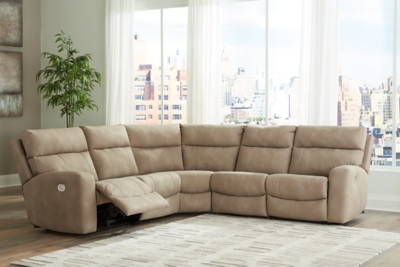 Ashley Next-Gen Durapella Sand 5-Piece Power Reclining Sectional 61004/31/46/58/62/77