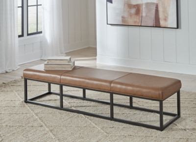Ashley Joston Caramel Accent Bench
