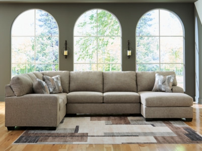 Benchcraft Newellen Hemp 3-Piece Sectional with Chaise 48404/17/34/48