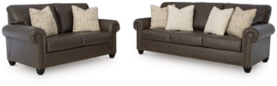 Benchcraft Roxmere Umber Sofa and Loveseat