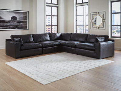 Ashley Emilia Black 5-Piece Sectional