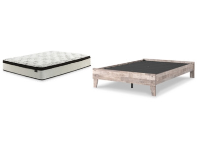 Neilsville Whitewash Full Platform Bed with Mattress EB2320/112/M697/21