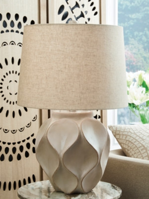 Ashley Edselham Distressed Cream Table Lamp