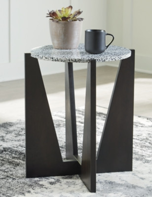 Ashley Tellrich Black White Accent Table