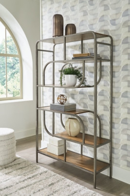 Ashley Jaddon Brown Antique Silver Bookcase