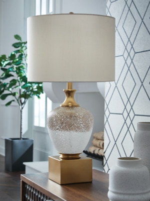 Ashley Tavisburg Brown White Gold Table Lamp