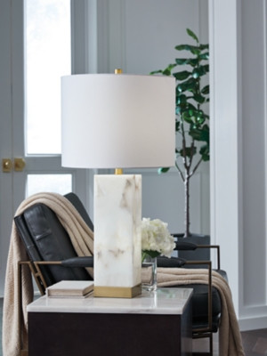 Ashley Linderfield White Gold Finish Table Lamp