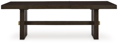 Burkhaus Dark Brown Dining Table and 8 Chairs with Storage