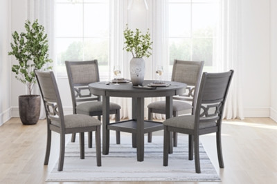 Ashley Wrenning Gray Dining Table and 4 Chairs (Set of 5)