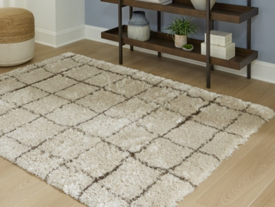Ashley Wrenlow Cream Brown 8' x 10' Rug