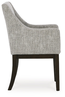 Ashley Burkhaus Beige Dark Brown Dining Arm Chair (Set of 2)
