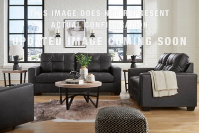 Benchcraft Barlin Mills Carbon 2-Piece Sectional with Ottoman 17004/17/66/08
