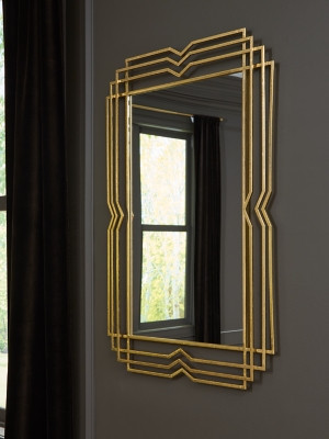 Ashley Claybrook Gold Finish Accent Mirror